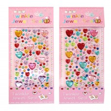 Для творчества Стразы-наклейки декоративные 9*15 ,Сердечки Альянс