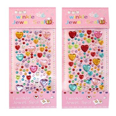 Для творчества Стразы-наклейки декоративные 9*15 ,Сердечки Альянс