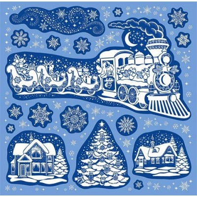 Наклейка Новогодняя 330х335 мм