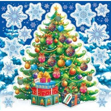 Наклейка Новогодняя 330х335 мм