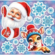 Наклейка Новогодняя 330х335 мм