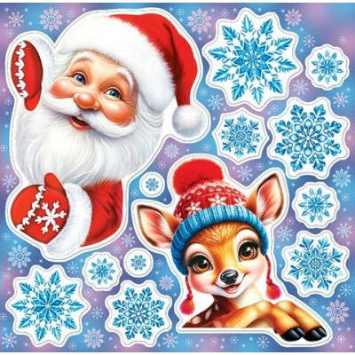 Наклейка Новогодняя 330х335 мм