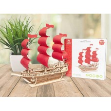 Для творчества Модель сборная Корабль Ламар,104 дет.размер готового изделия 260 х 100 х 250 мм. ЛЕММО-ТОЙС