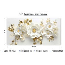 Конверт для денег  без надписи 80х171 мм