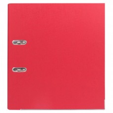 Папка регистратор 75мм А4 , красная,метал.окантовка Darvish