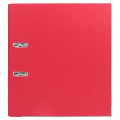 Папка регистратор 75мм А4 , красная,метал.окантовка Darvish