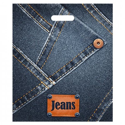 Пакет Полиэтиленовый Джинсы 38х45 (60) с вырубной ручкой