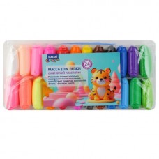 Пластилин легкий ВОЗДУШНЫЙ  (масса д/лепки), 24 цвета, 288 гр, 3 стека, Mazari