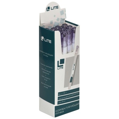 Штрих -ручка 6мл метал.наконечник, корпус белый Lite