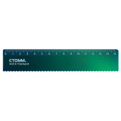 Линейка 15см пластик 