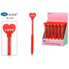 Ручка шариковая синяя с поворотным механизмом