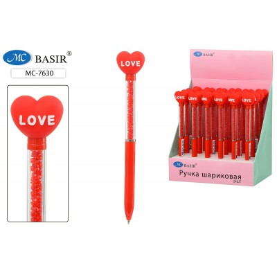 Ручка шариковая синяя с поворотным механизмом