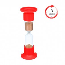 Часы песочные  настольные, на 5 минут , красные TAKE IT EASY