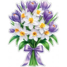 Украшение Весенние цветы 260х260 мм