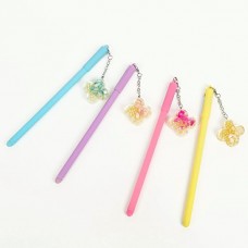 Ручка шариковая синяя подарочная, с брелком Цветок ,0,5мм. Darvish