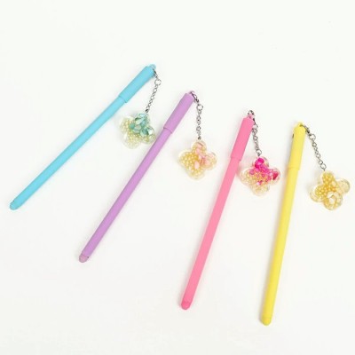 Ручка шариковая синяя подарочная, с брелком Цветок ,0,5мм. Darvish