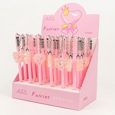 Ручка шариковая синяя подарочная с брелком 