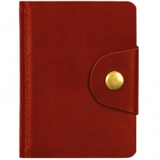 Визитница карманная нат.кожа на кнопке, 10*7см, 18 карманов OfficeSpace