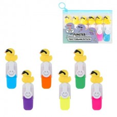 Маркер текстовыделитель набор 6 цветов с топперами , НЕОН, 