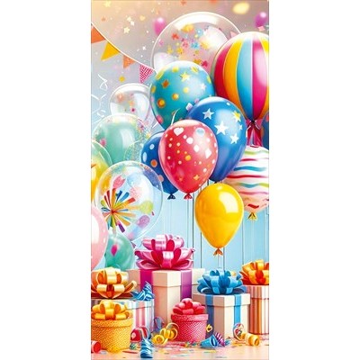 Конверт для денег без надписи (подарки, шарики) 84х165 мм