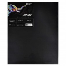 Холст на подрамнике 40*50см  художественный,из сосны, чёрный, СЛОН,грунтованный, для акрила, масла, смешанных техник, с распорными клиньями, хлопок 100%,среднее зерно Феникс