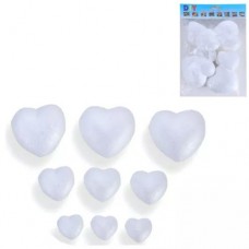 Для творчества Заготовки  для декорирования , СЕРДЦЕ, полистирол, 9 шт., ОПП-упаковка Mazari