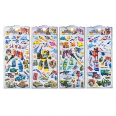 Для творчества Наклейки декоративные РОБОТЫ, 9.5*23 см, 4 дизайна, ОПП-упаковка Mazari