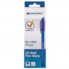 Ручка шариковая синяя Stelo,пишущий узел-0,7мм. на масляной основе. корпус синий полупрозрачный Darvish