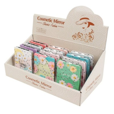 Зеркало карманное  складное, прямоугольное 6*8,5см. двойное Darvish