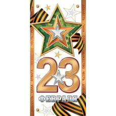 Конверт для денег 23 Февраля 84х168 мм