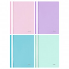 Папка скоросшиватель пластик.с прозрачным верхом А4, 180мкм, пластик, пастельное ассорти Стамм