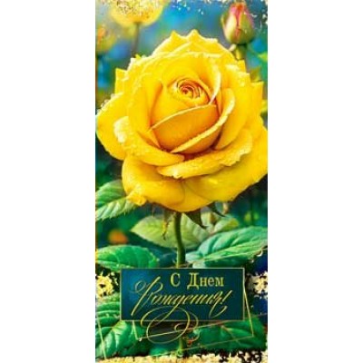 Конверт для денег С днем рождения! 82х171 мм