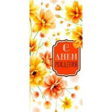 Конверт для денег С днем рождения! 82х171 мм