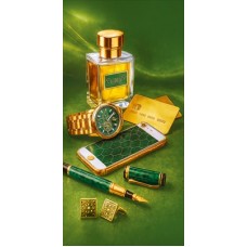 Конверт для денег  без надписи (деловой набор на зелёном)  84х168 мм