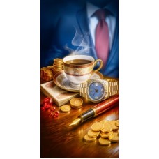 Конверт для денег  без надписи (деловой стиль)  84х168 мм