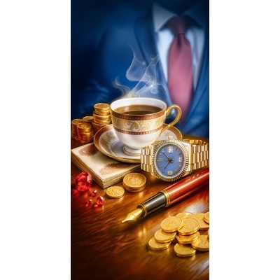 Конверт для денег  без надписи (деловой стиль)  84х168 мм