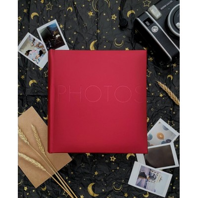 Фотоальбом  200 фото  10х15 см, бум. листы ,книж. переплет cherry Полином