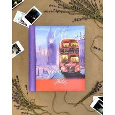 Фотоальбом  20 магнитных листов,  23х28 см,внутр. спираль watercolor travel Лондон Полином