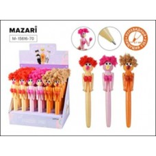 Ручка шариковая синяя BOX,пулевидный пиш.узел 0.7 мм, пластиковый корпус,сменный стержень 63 мм. Mazari