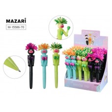 Ручка шариковая синяя  BOXING, пулевидный пиш.узел 1.0мм, пластиковый корпус,сменный стержень 63 мм. Mazari