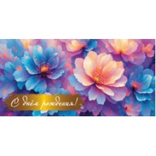 Конверт для денег  С Днем рождения! 82х170 мм