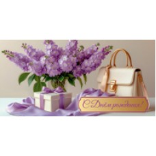 Конверт для денег  С Днём рождения! 82х170 мм