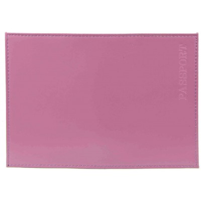 Обложка для паспорта нат.кожа Шик, фиолетовый, тисн.конгрев 