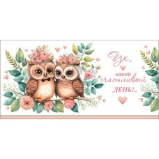 Конверт для денег  Ух, какой счастливый день!.. 84х168 мм