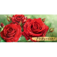 Конверт для денег  С днем рождения! 85х165 мм