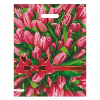 Пакет Полиэтиленовый Атласный бант 37х46 (30) с вырубной ручкой