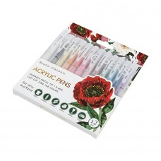 Ручка акриловая набор 12 цветов 