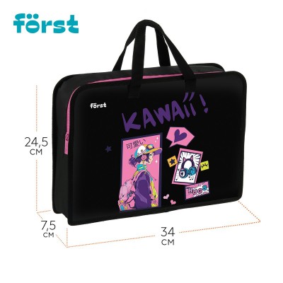 Папка с ручками А4 1 отделение 