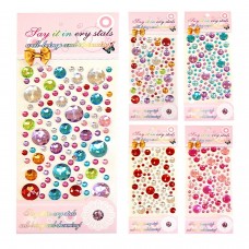 Для творчества Стразы-наклейки декоративные Горох, 9,5*15 Альянс