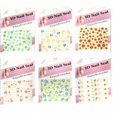 Для творчества Наклейки декоративные на ногти, 6,5*5, светятся в темноте, 17видов Альянс